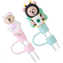Reusable Cup Accessories Straw Tips Cover Silicone Straw Plug Drinking Dust Cap
