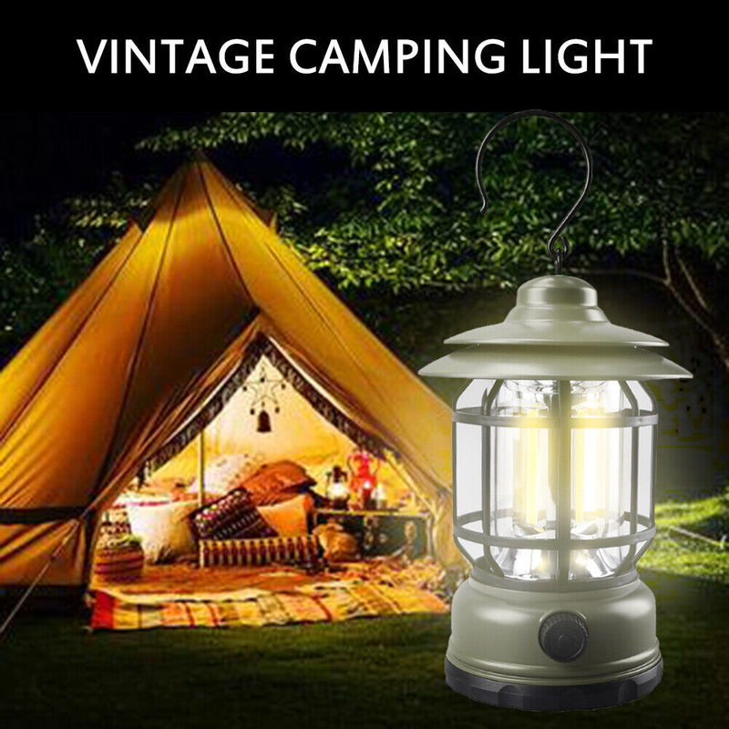 Multi-function Outdoor Camping Lights Retro Portable Hanging Lantern Tent L