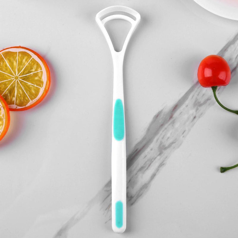 Tongue Brush Tongue Scraper Cleaner Oral Care Tongue Cleaning Tool (Green)