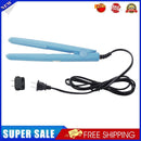 Mini Hair Straightener Flat Iron Curler  Ceramic Tourmaline Plates(Blue)