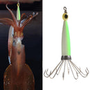 Squid Jig Fishing Lure Hook Octopus Sea Boat Hard Bait (Luminous Green 10 Claw)