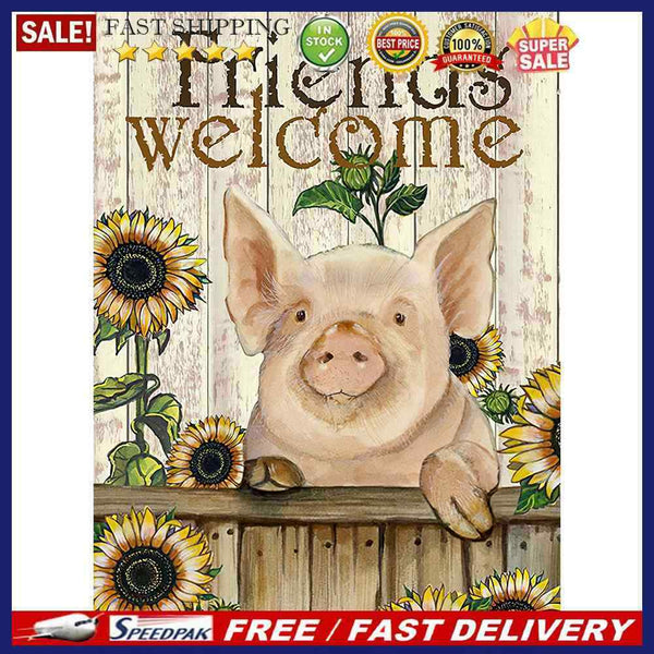 DIY Digital Picture Sunflower Pig Frameless Oil Painting By Number Handicraft