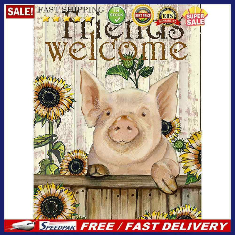 DIY Digital Picture Sunflower Pig Frameless Oil Painting By Number Handicraft