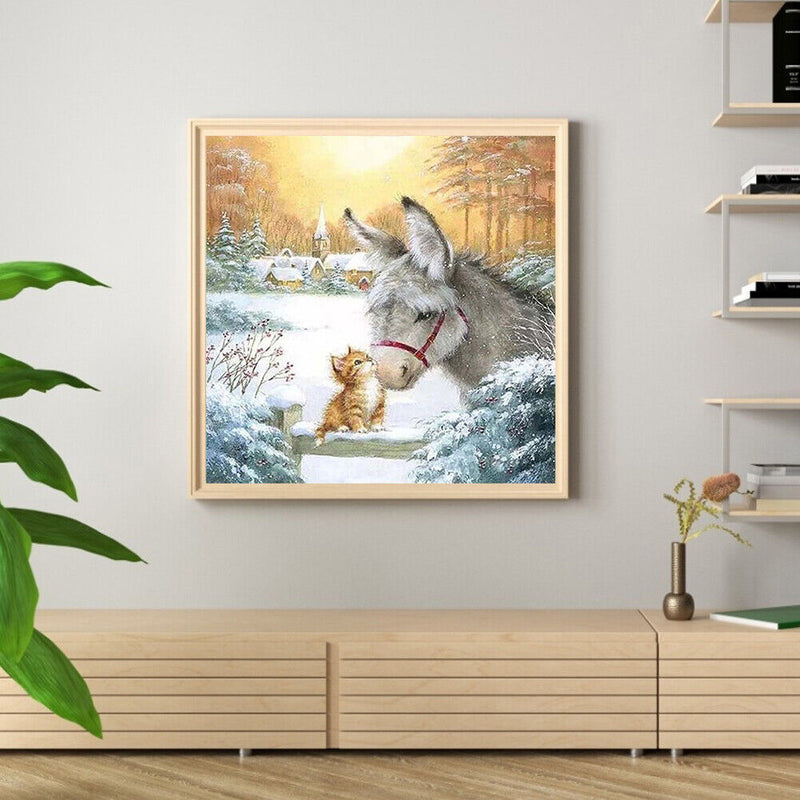 Diamond Painting 5D Full Round Drill Mosaic DIY Donkey Kit Bedroom Decoration