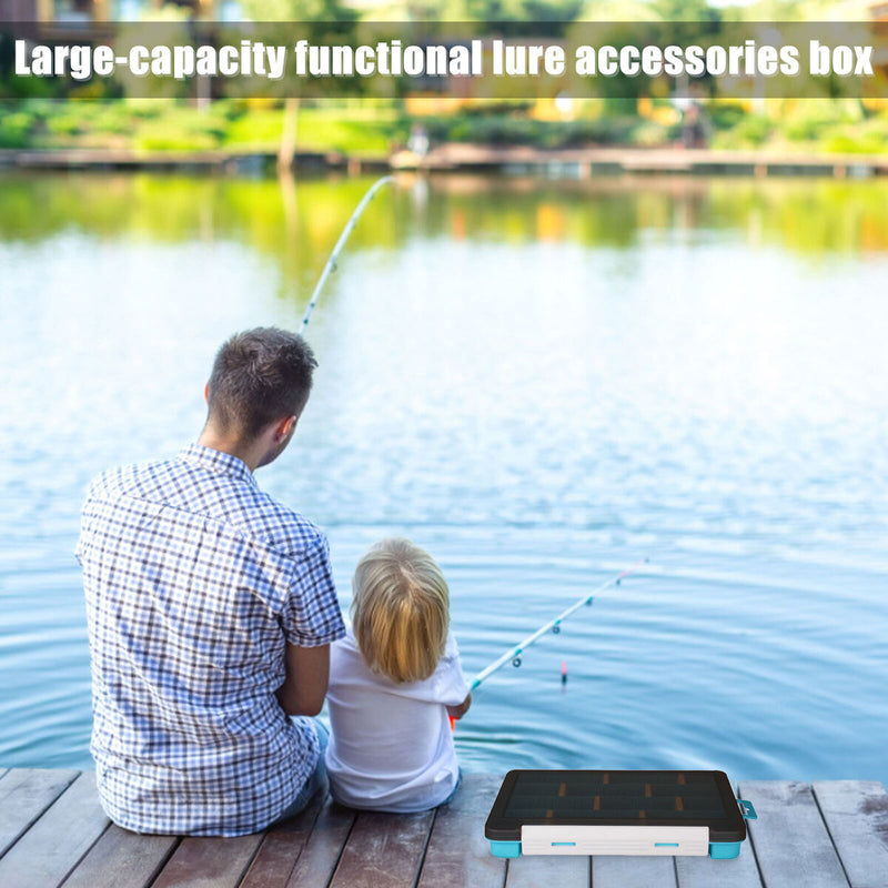 Fishing Tackles Box - Fishing Lure Bait Kit Storage Organizer (Blue)