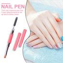 Double-Ended Nail Pen Poly Nail Gel Brush Stainless Steel (Watermelon Red)