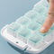 Ice Cube Tray with Lid Silicone Ice Maker Mold Bar Kitchen Tools (Blue) Newly