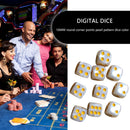 10pcs 16mm Board Game Dices Round Corner 6 Sided Bar Pub Games Dice (White)