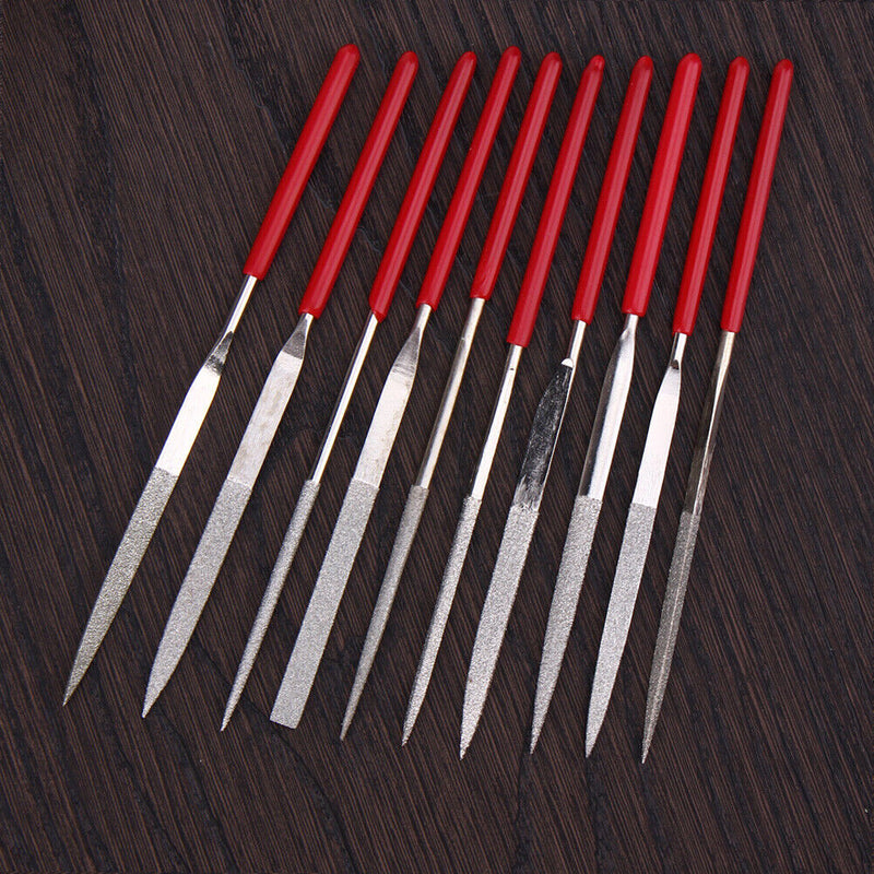 10Pcs Guitar Violin Zither Diamond File Needle Handle Files Instrument DIY Newly