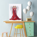 Partial Special Shape Drill Diamond Paint Dress Lady Mosaic Rhinestone Pictur