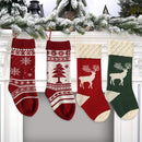 4pcs Christmas Stockings Cover Reindeer Christmas Tree Pendant Children Gift Bag