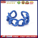 Hand-painted Geometric Irregular Dripping Oil Open Rings Women Korean Jewelry