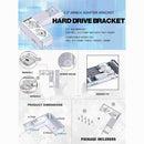 3.5" TO 2.5" HDD Bracket Tray Caddy For DELL 09W8C4 Screw converter Adapter N6Y2