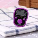 Mini Stitch Marker Row Finger Counter LCD Digital Hand Tally Tools (Purple)