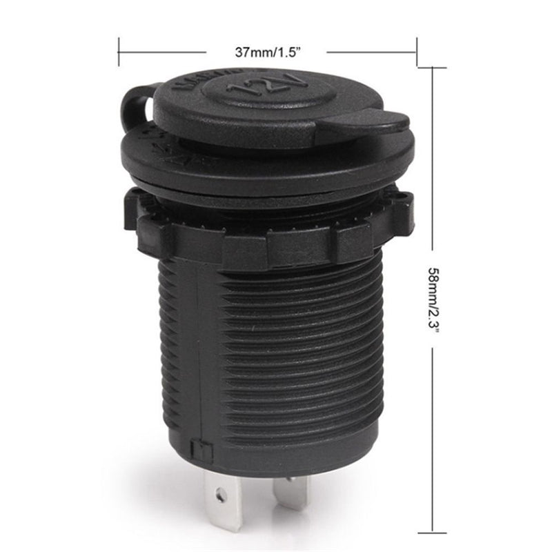Waterproof Receptacle Outlet Charger Car 12V Socket Cigarette Lighter