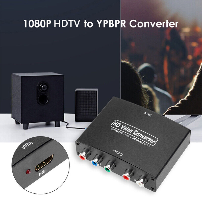 HDMI-compatible to YPBPR Component Converter 1080P Video Audio Adapter for