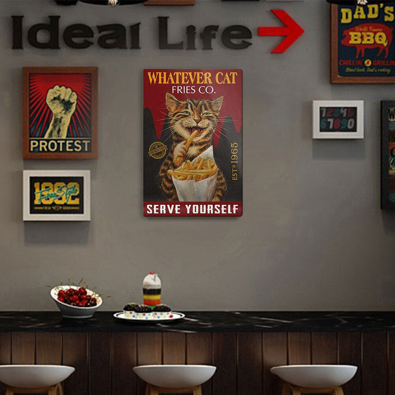 #A Rooster Plate Metal Tin Sign Plaque for Bar Pub Club Garage Wall Home Decor