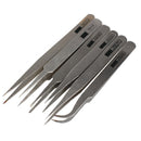 UN3F 6pcs Industrial Anti-Static Tweezers Maintenance Tool Kit TS10-15