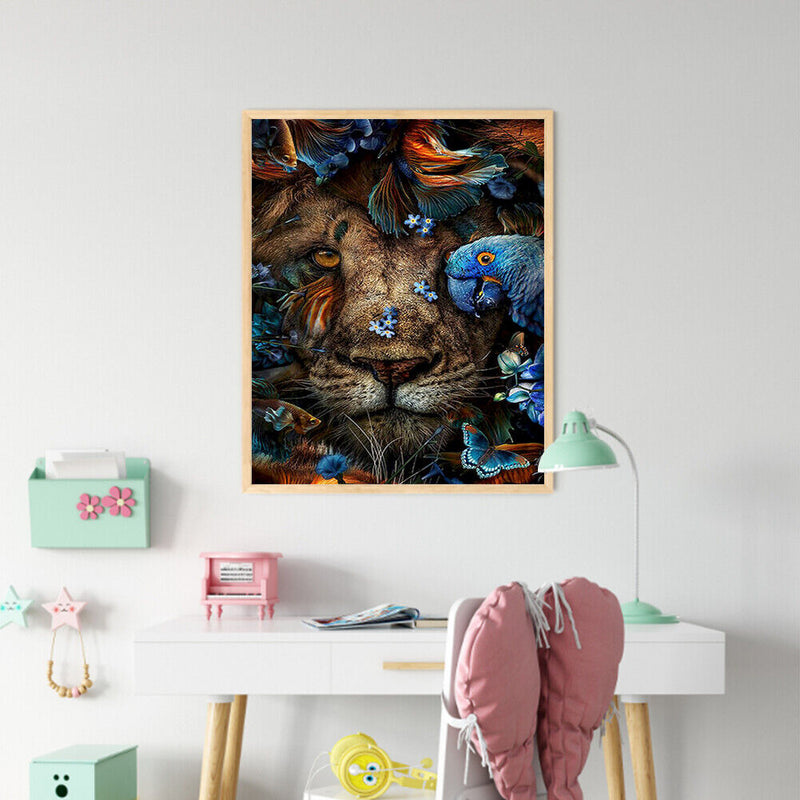 Animal in the Grass Oil Paint By Numbers Kit DIY Home Decoration Gift Wall Art