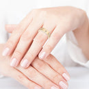 5pcs Fashion Love Heart Star Ring Rhinestone Knuckle Ring Simple Jewelry Gift