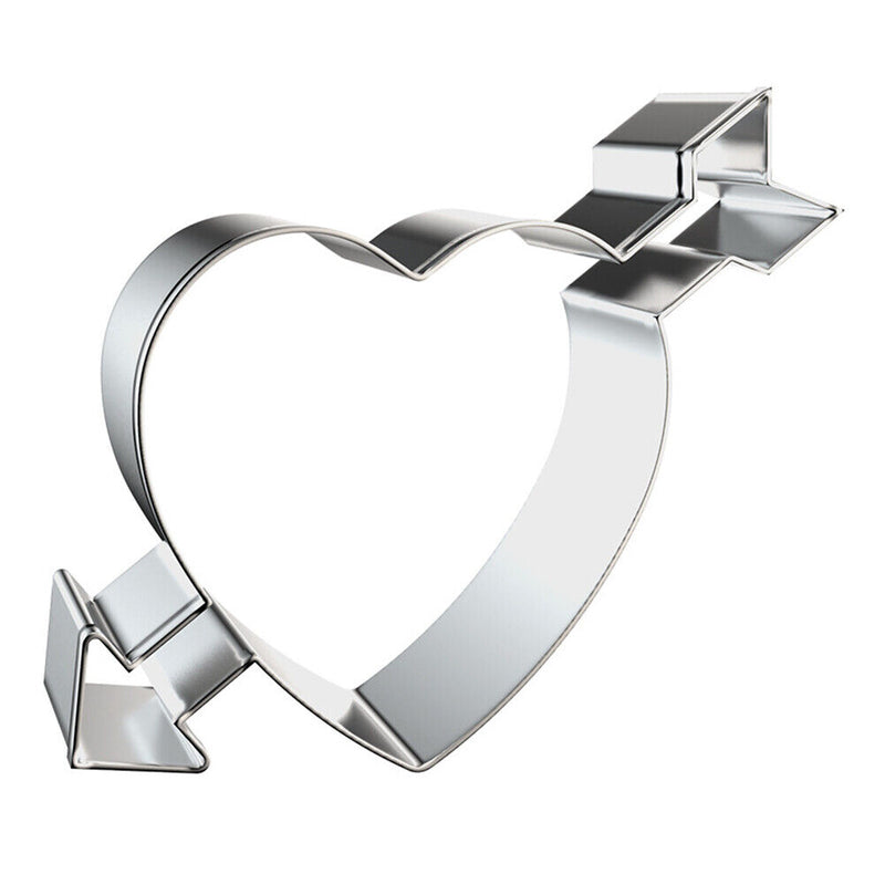 10pcs/set Stainless Steel Cookie Cutter Molds Valentine s Day DIY Baking Biscuit