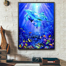 5D DIY Full Drill Square Diamond Painting Dolphin Cross Stitch Embroidery