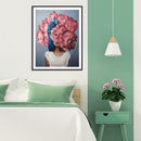 40x50cm Flower Girl Frameless Picture Oil Paint By Numbers Hand Painted Decor