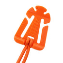 10pcs/Lot Molle Backpack Carabiner EDC Elastic Rope Webbing Buckle (Orange)