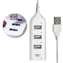 4 Port USB 2.0 Hub w/ 1.6-Foot Cable for PC Flash Drive Mobile HDD (White)
