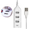 4 Port USB 2.0 Hub w/ 1.6-Foot Cable for PC Flash Drive Mobile HDD (White)