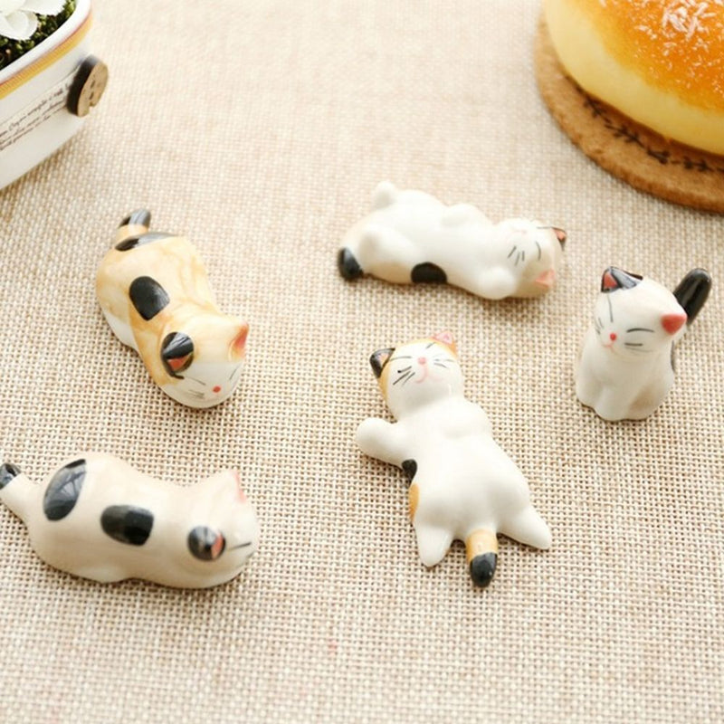 Fork Rest Luck Japan Cutlery Stand Ceramic Japanese Chopsticks Holder Lucky Cat
