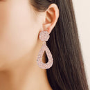 Fashion Water Drop Geometric Metal Drop Earrings for Women Lady Ear Stud Jewe