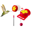 Handheld Hummingbird Feeder Mini Garden Bird Seed Food Container (Red)
