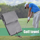 Golf Towel 41x54cm Tri-Fold Microfiber Waffle Towel Sweat-absorbent (Grey) Newly