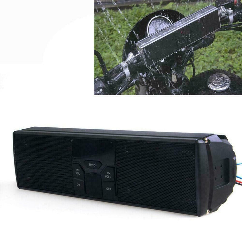 Bluetooth Motorcycle Stereo LED Speaker Audio System FM Radi. USB AUX A5L9