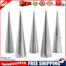 5pcs DIY Cones Stainless Steel Spiral Baked Croissants Tubes Pastry Mold(L)
