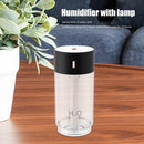 Air Humidifier USB Electric Cool Mist Maker Air Purifier LED Light (Black)