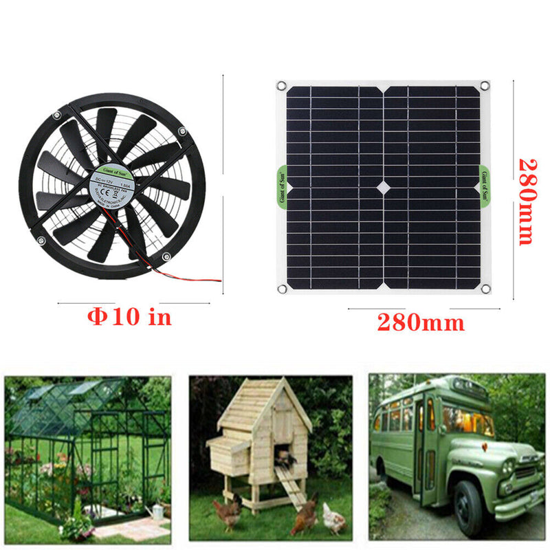20W 12V Exhaust Fan Outdoor Chicken House Mini Solar Panel Ventilator Fan