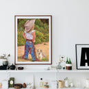 #A Cowboy Hat Kid Diamond Painting Kits Full Square Drill Home Wall Art Decor