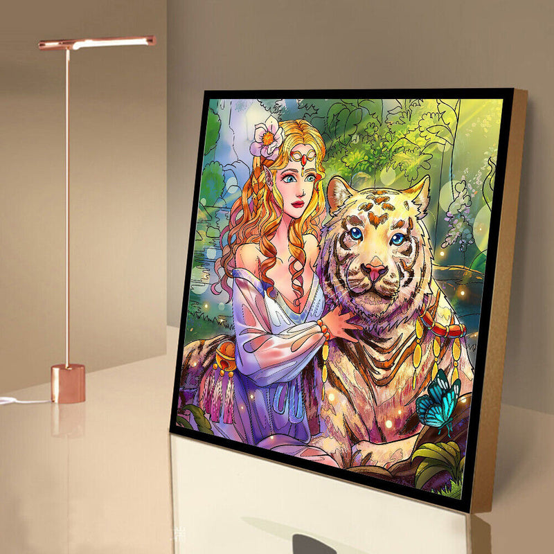 Diamond Painting Partial Special Starfish Beauty and the Tiger of