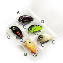 5pcs Mini Crankbait Fishing Lures 3cm 2.05g Artificial Wobblers Hard Bait Newly