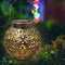 LED Metal Solar Lantern Light Waterproof Hollow Projection Lamp (Copper) Newly