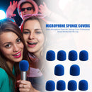 10pcs Microphone Windscreen Sponge Cover Mic Foam Protective Caps (Blue) Newly