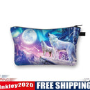 Lunar wolf Printed Hand Hold Travel Storage Cosmetic Bag Toiletry Bag