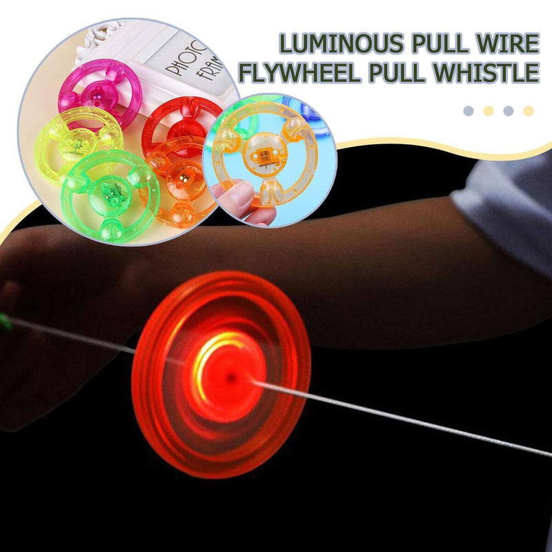 Colorful Glow Up Novelty Children's Toys Pull Line Pull Flywheel Flywheel n T5X9
