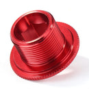 M18 MTB Bike Crank Cover Screw Cap Aluminum Alloy Crankset Fitting (Red)