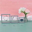 10pcs Floating Display Stands Clear Jewelry Necklace Box (Grey 7x7x2cm) Newly