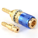 6mm Water Cooled Gas Adapter M6 Welding Torch Quick Hose Connector (Blue) Newly