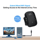 Long Range Wireless WiFi Repeater 300Mbps Signal Amplifier (Black US Plug)
