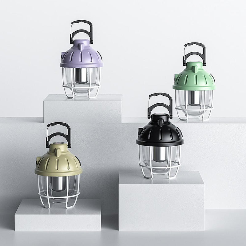 Retro Camping Light Portable Multi-function Rechargeable Camp Lamp (Green)